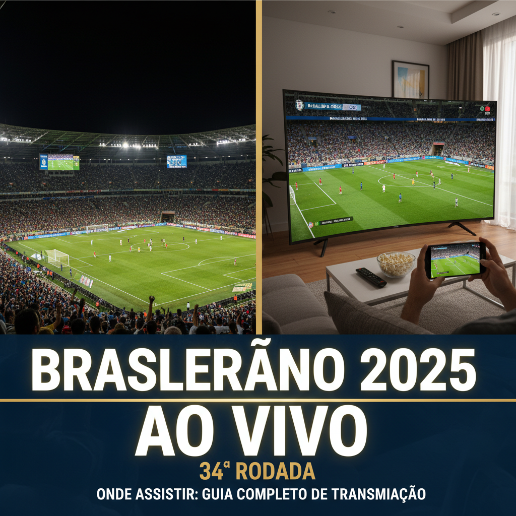 Onde Assistir aos Jogos da 34ª Rodada do Brasileirão 2025 Ao Vivo: Guia Completo de Transmissão